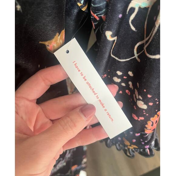 NWT ModCloth Can't Go Unnoticed Velvet Midi Puff Starfish Whimsigoth Dress L $90 - Picture 9 of 14